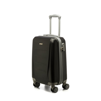 Trolley bagaglio a mano rigido nero in ABS Govago, Valigie, SKU o912000120, Immagine 0